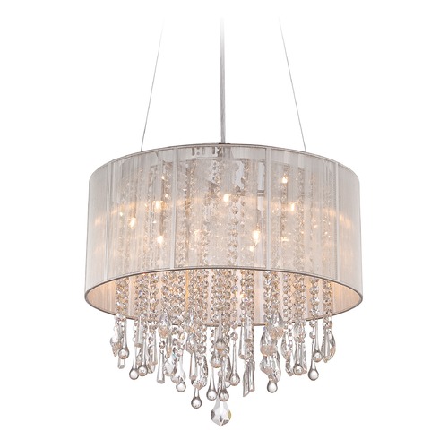Beverly Drive Silver Silk String Chandelier by Avenue Lighting