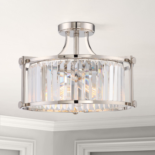 Krys Polished Nickel Semi-Flush Mount by Nuvo Lighting