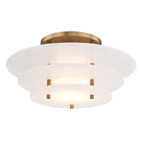 Hudson Valley Lighting Gatsby Aged Brass LED Semi-Flush Mount by Hudson Valley Lighting 9016F-AGB