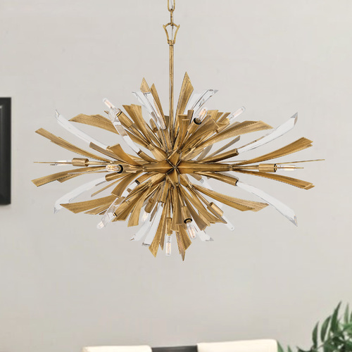Vida 36-Inch Chandelier in Burnished Gold by Fredrick Ramond
