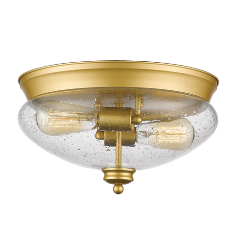 Z-Lite Amon Satin Gold Flush Mount by Z-Lite 722F2-SG