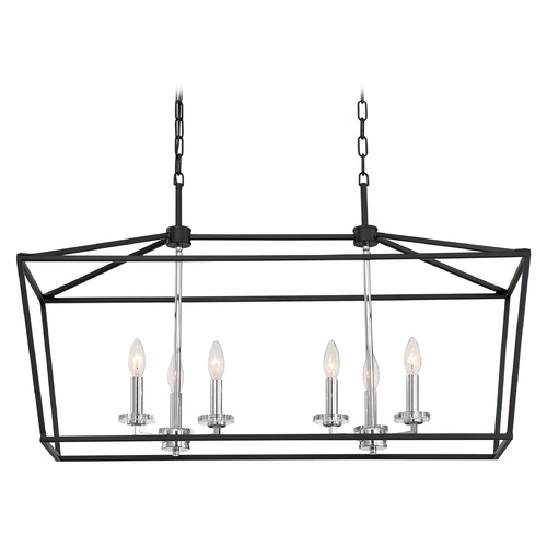 Storyteller Matte Black & Polished Nickel Accents Linear Light by Satco Lighting