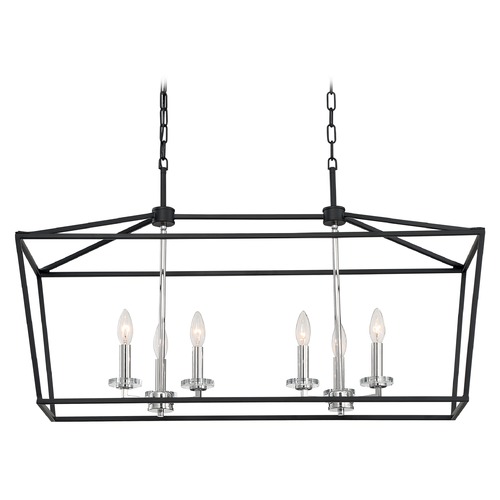 Satco Lighting Storyteller Matte Black & Polished Nickel Accents Linear Light by Satco Lighting 60/7146