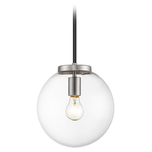 Parsons Matte Black & Brushed Nickel Mini Pendant by Z-Lite