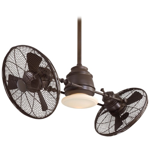 Minka Aire Vintage Gyro 42-Inch LED Fan in Oil Rubbed Bronze Finish F802L-ORB