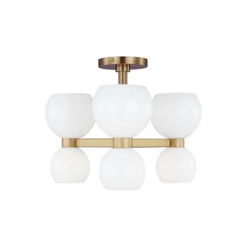 Visual Comfort Studio Collection Londyn Semi-Flush Mount in Burnished Brass by Visual Comfort Studio KSF1036BBSMG