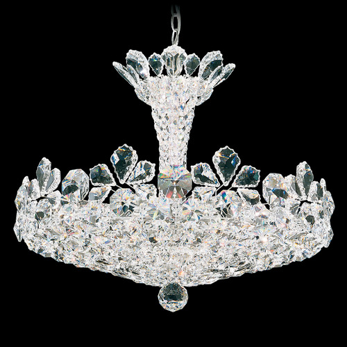 Schonbek Worldwide Lighting Trilliane Polished Stainless Steel Pendant Light with Bowl / Dome Shade