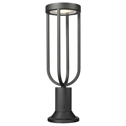 Z-Lite Leland Sand Black LED Post Light