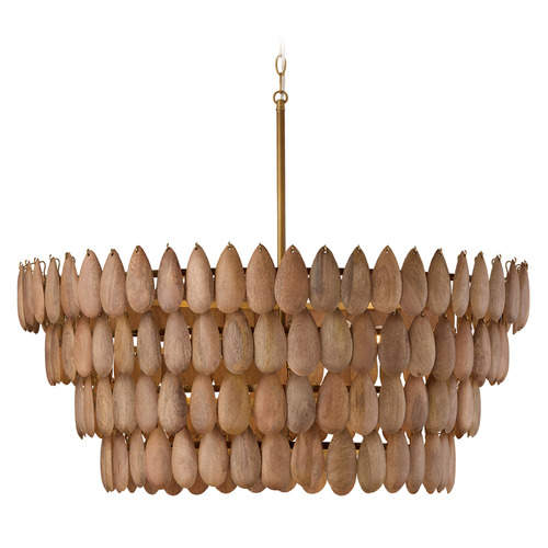 Capital Lighting Capital Lighting Ravi Light Wood & Patinaed Brass Pendant Light 354461LW