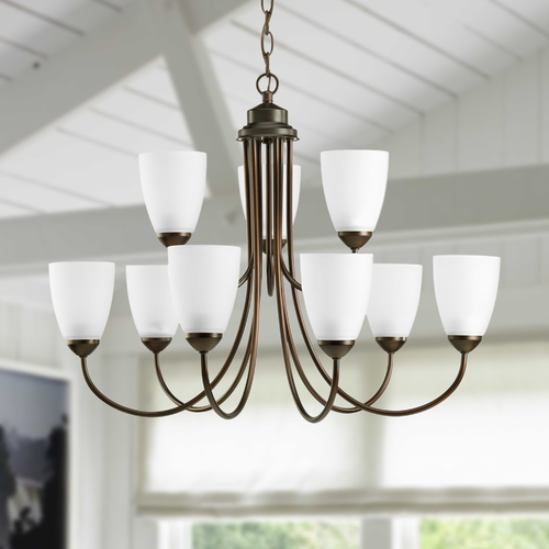 Progress Lighting Gather 27.75-Inch Chandelier in Antique Bronze by Progress Lighting P4627-20