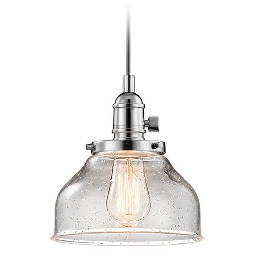 Seeded Glass Mini-Pendant in Chrome by Kichler Lighting