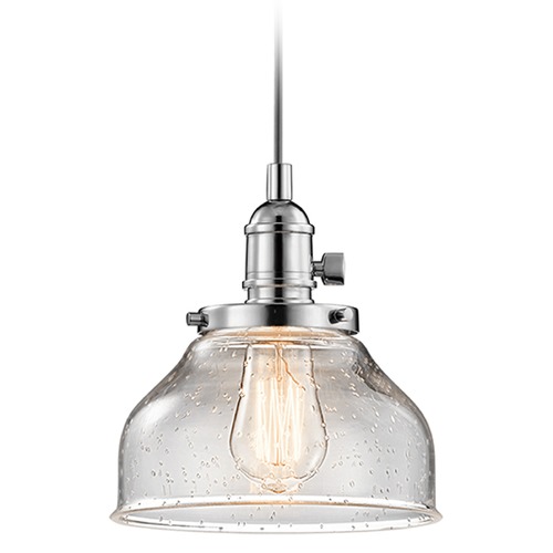 Kichler Lighting Seeded Glass Mini-Pendant in Chrome by Kichler Lighting 43850CH