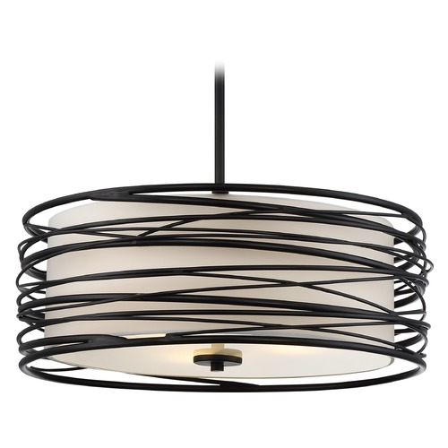 Spiral Mystic Black Pendant by Quoizel Lighting
