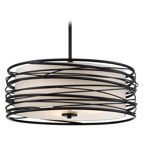 Quoizel Lighting Spiral Mystic Black Pendant by Quoizel Lighting SPL2820K