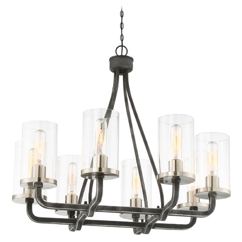 Nuvo Lighting Sherwood Iron Black & Brushed Nickel Chandelier by Nuvo Lighting 60/6128