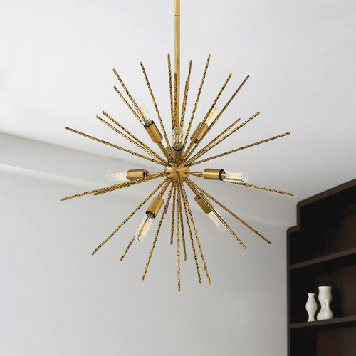 Tryst 22-Inch Orb Pendant in Burnished Gold by Fredrick Ramond