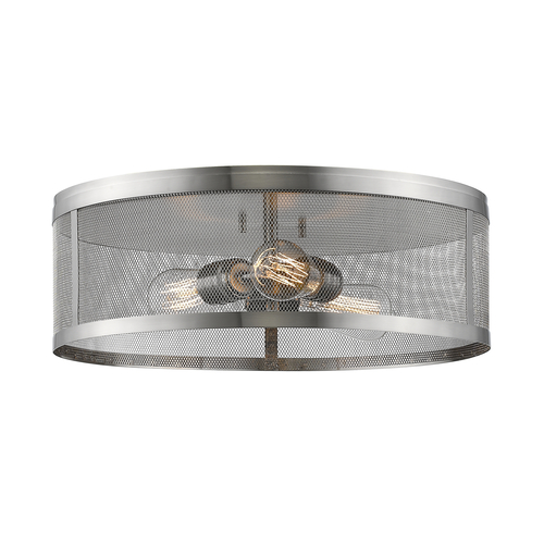 Meshsmith Brushed Nickel Flush Mount by Z-Lite