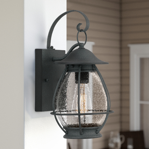 Quoizel Lighting Boston Mottled Black Outdoor Wall Light by Quoizel Lighting BST8407MB