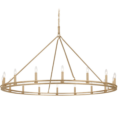 Troy Lighting Sutton Champagne Leaf Chandelier
