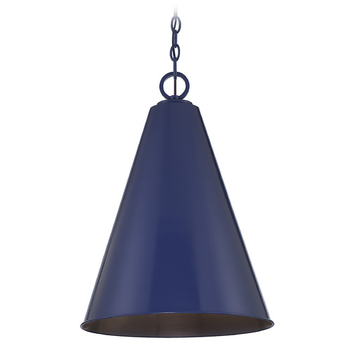 Meridian 18-Inch Conical Pendant in Navy Blue by Meridian M70112NBL