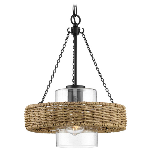 Progress Lighting 1-Light Matte Black Wall Lantern Sconce