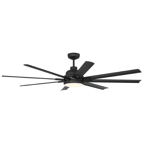 Craftmade Lighting Rush 65-Inch LED Outdoor Fan in Flat Black by Craftmade Lighting RSH65FB8