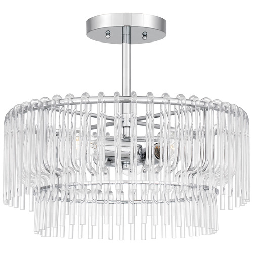 Quoizel Lighting Tayshia Polished Chrome Semi-Flushmount Light