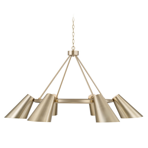 Capital Lighting Capital Lighting Leo Matte Brass & Painted White Chandelier 454961MA