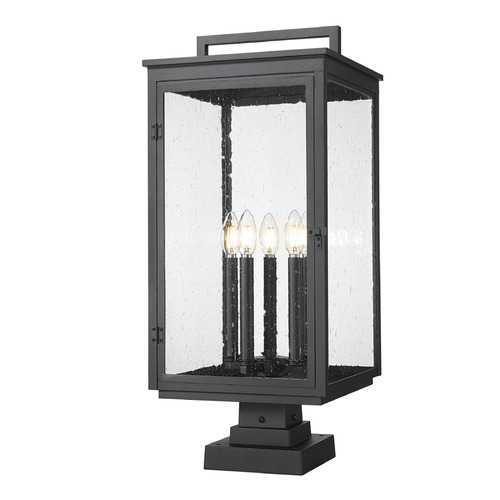 Z-Lite Z-Lite Hartwell Sand Black Post Light 5019PHXLS-SQPM-BK