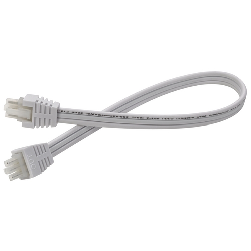 Recesso Lighting by Dolan Designs White 12-Inch Interconnect Cable for Recesso Under Cabinet Lights UCAIW12-WH