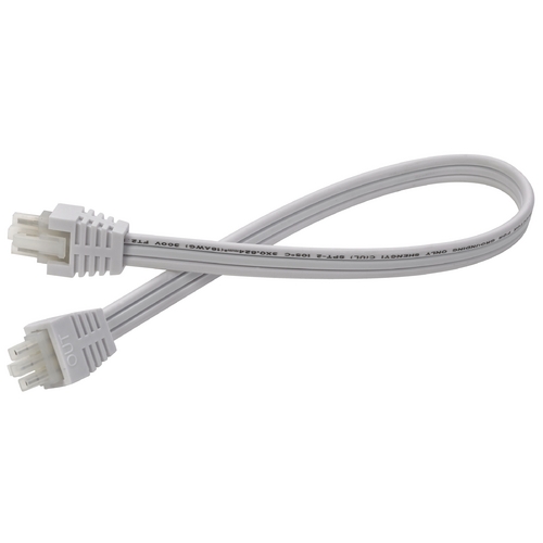 White 12-Inch Interconnect Cable for Recesso Under Cabinet Lights