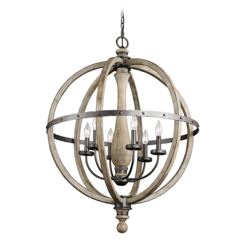 Evan 28.50-Inch Distressed Antique Gray Pendant by Kichler Lighting