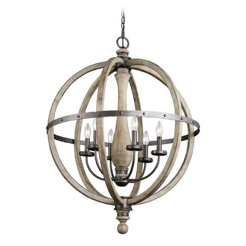 Kichler Lighting Evan 28.50-Inch Distressed Antique Gray Pendant by Kichler Lighting 43327DAG