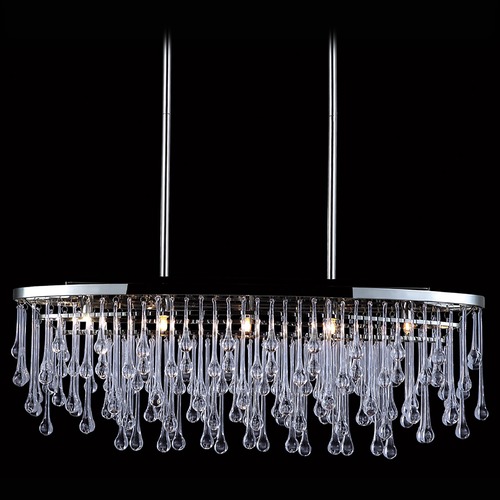 Hollywood Blvd. 35-Inch Chandelier in Polished Nickel by Avenue Lighting