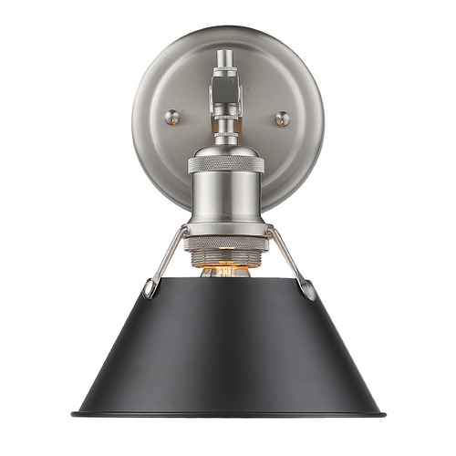 Orwell Wall Sconce in Pewter & Black by Golden Lighting