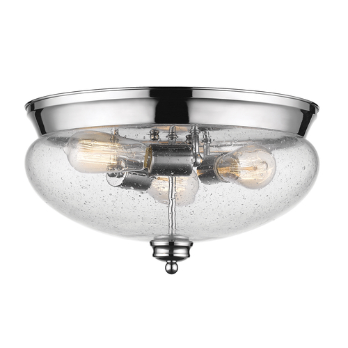 Amon Chrome Flush Mount by Z-Lite