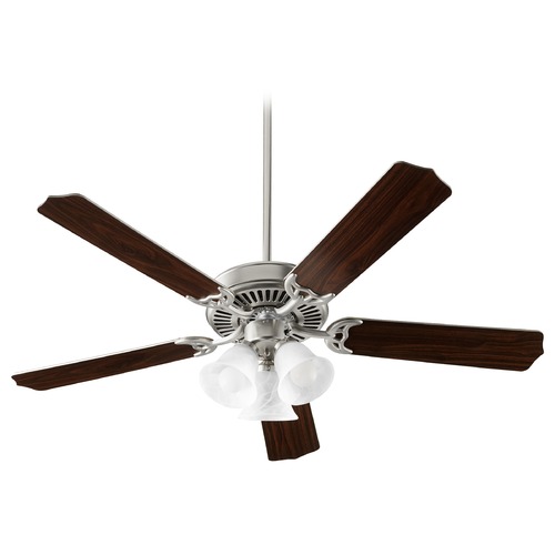 Quorum Lighting Capri X Satin Nickel LED Ceiling Fan with Light by Quorum Lighting 7525-3165