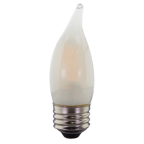 Satco Lighting 4.5W CA10 LED Frosted Medium Base 2700K 350 Lumens 120V 2-Card Dimmable by Satco Lighting S21731