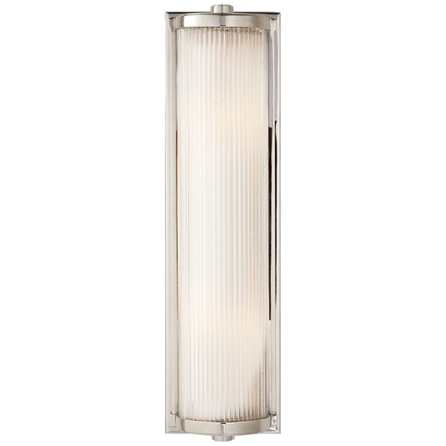 Thomas OBrien Dresser Glass Rod Light in Nickel by Visual Comfort Signature