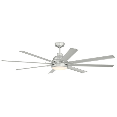 Rush 65-Inch LED Outdoor Fan in Painted Nickel by Craftmade Lighting