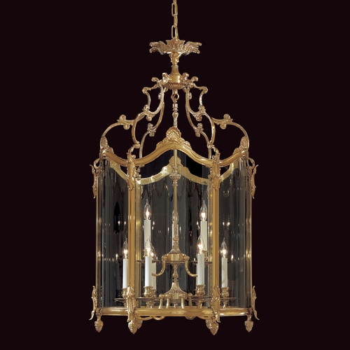 Pendant with Clear Glass in French Gold by Metropolitan Lighting