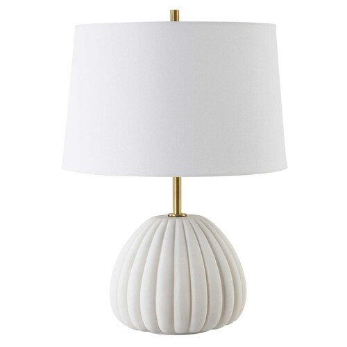 The Uttermost Company Lynna Ivory & Brass Table Lamp with Empire Shade