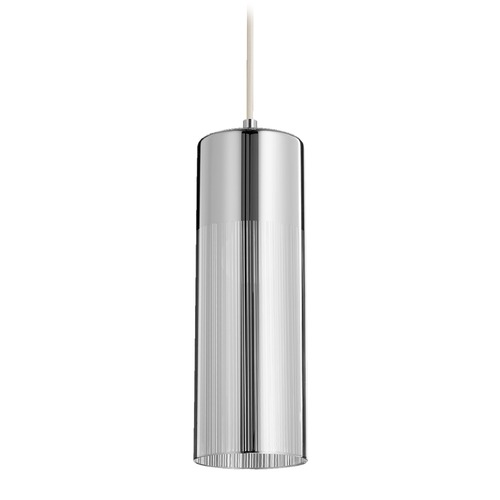 Quorum Lighting Chrome Mini Pendant with Cylindrical Shade by Quorum Lighting 838-1414