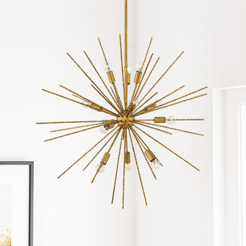 Fredrick Ramond Tryst 30-Inch Orb Pendant in Burnished Gold by Fredrick Ramond FR43015BNG
