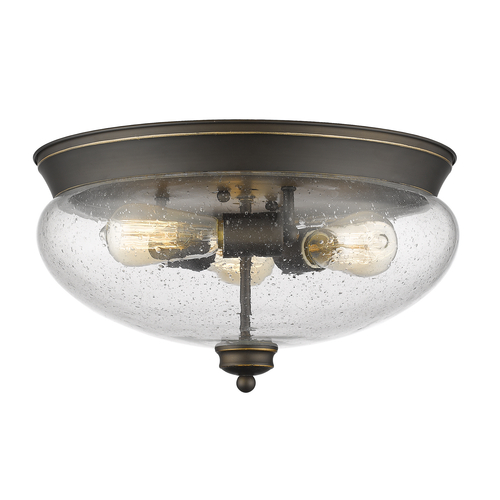 Z-Lite Amon Olde Bronze Flush Mount by Z-Lite 722F3-OB