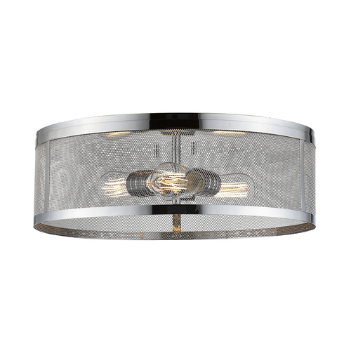 Meshsmith Chrome Flush Mount by Z-Lite