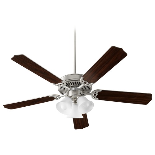 Quorum Lighting Capri X Satin Nickel LED Ceiling Fan with Light by Quorum Lighting 7525-3065