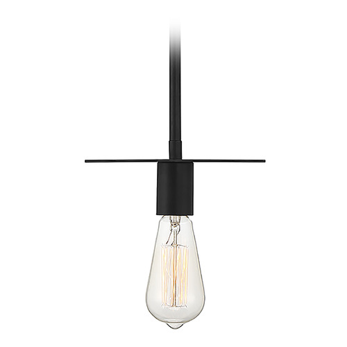 Meridian 8-Inch Exposed Bulb Pendant in Matte Black by Meridian M70113MBK