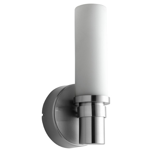 Pebble 12.75-Inch Wall Sconce in Satin Nickel by Oxygen Lighting