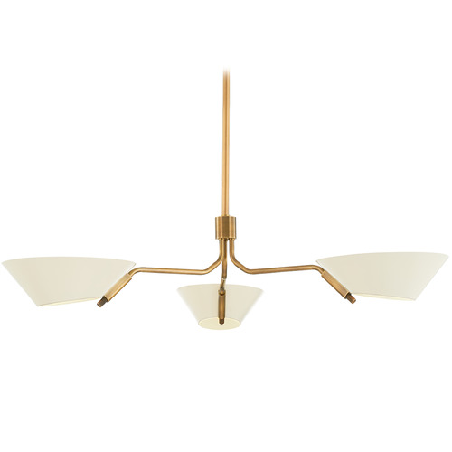 Troy Lighting Sacramento Patina Brass & Soft Sand Chandelier